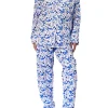 La Cera™ Blue Fox Flannel Pajama Set Best