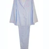 La Cera™ Blue Striped Plus Size Pajamas Flash Sale