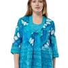 La Cera™ Butterfly Wing Flyaway Top Blue Best