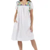 La Cera™ 100% Cotton Cap Sleeve Embroidered Dress Store