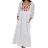 La Cera™ 100% Cotton Embroidered Gown With Lining Sale