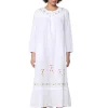 La Cera™ 100% Cotton Embroidered Long Sleeve Gown Outlet