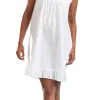 La Cera™ 100% Cotton Embroidered Scoop Neck Chemise Shop