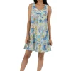 La Cera™ 100% Cotton Floral Print Chemise Flash Sale