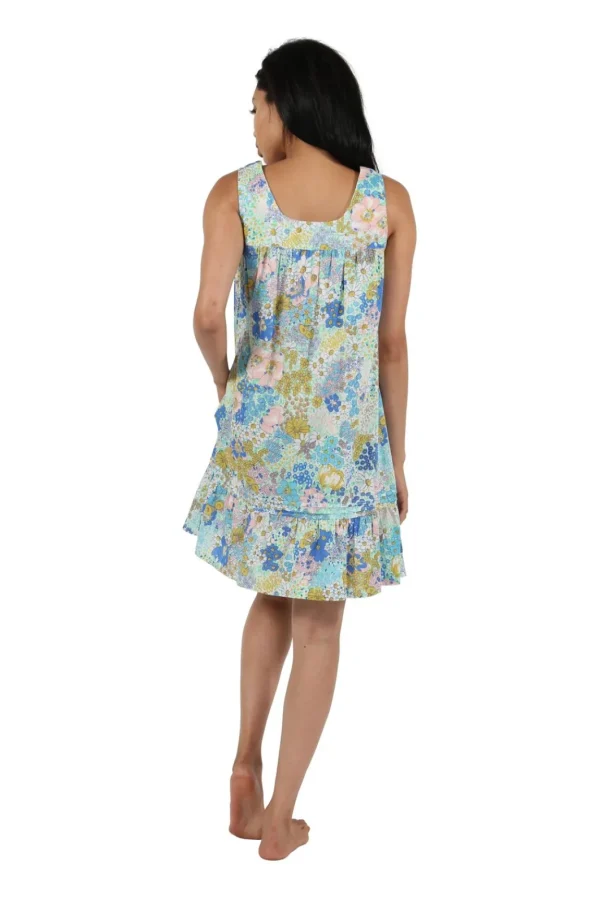 La Cera™ 100% Cotton Floral Print Chemise Flash Sale