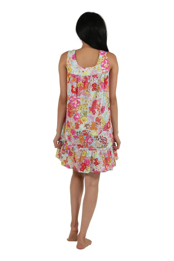 La Cera™ 100% Cotton Floral Print Chemise Flash Sale