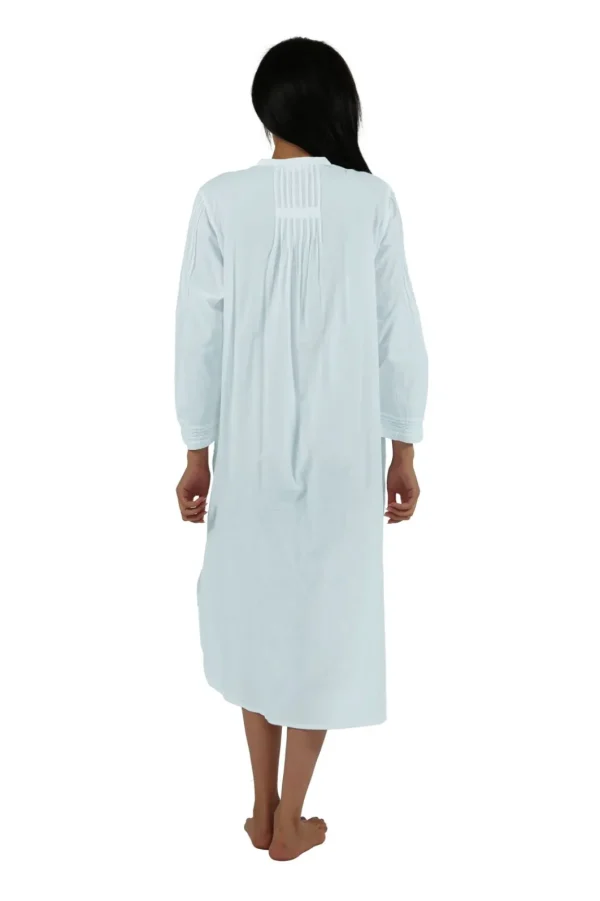 La Cera™ 100% Cotton Long Sleeve Gown Flash Sale