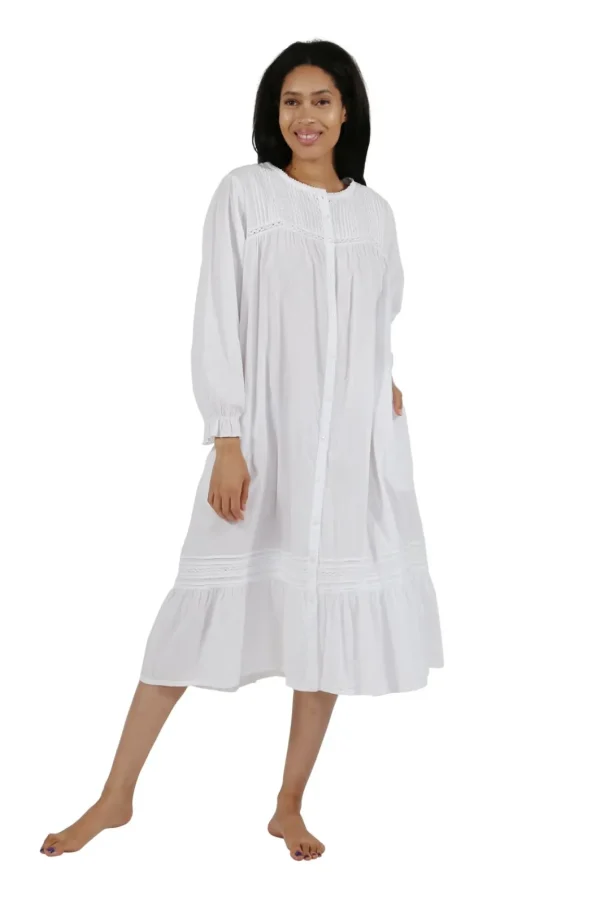 La Cera™ 100% Cotton Long Sleeve Robe Store