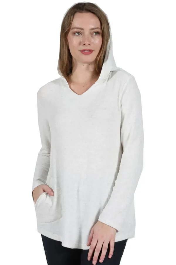 La Cera™ Cozy Hooded Tee Cheap