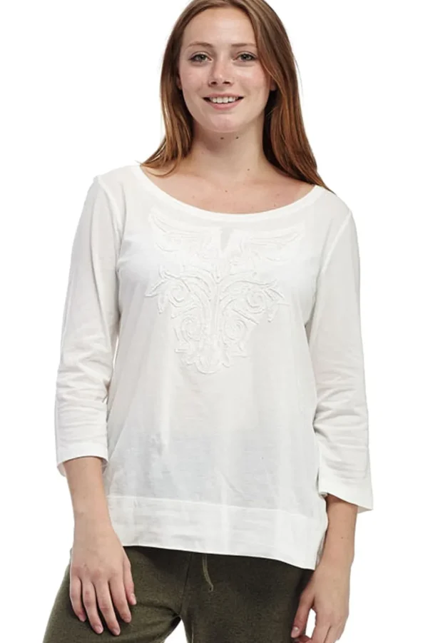 La Cera™ Embroidered Knit Top Flash Sale