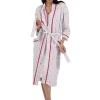 La Cera™ Floral Print Knit Robe Pink Cheap