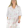 La Cera™ Floral Printed Cotton Knit Robe Best Sale