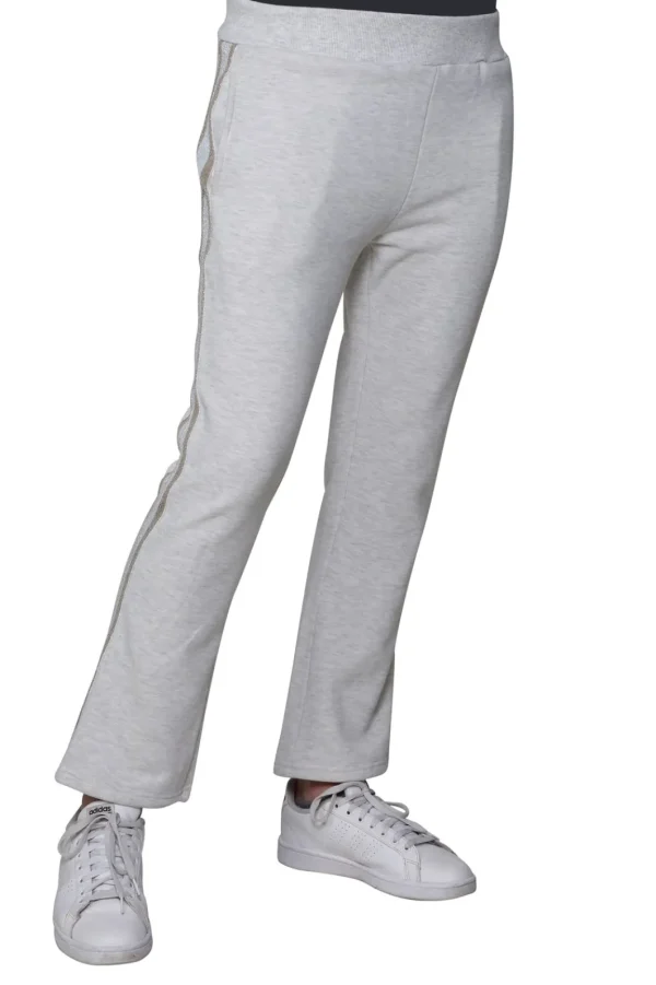 La Cera™ French Terry Pant With Lurex Tuxedo Stripe Trim Online