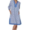 La Cera™ Geo Print Cover Up Blue Sale