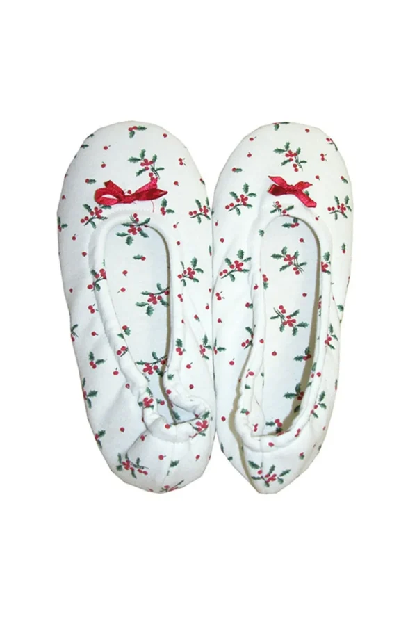 La Cera™ Holiday Mistletoe Slippers Flash Sale