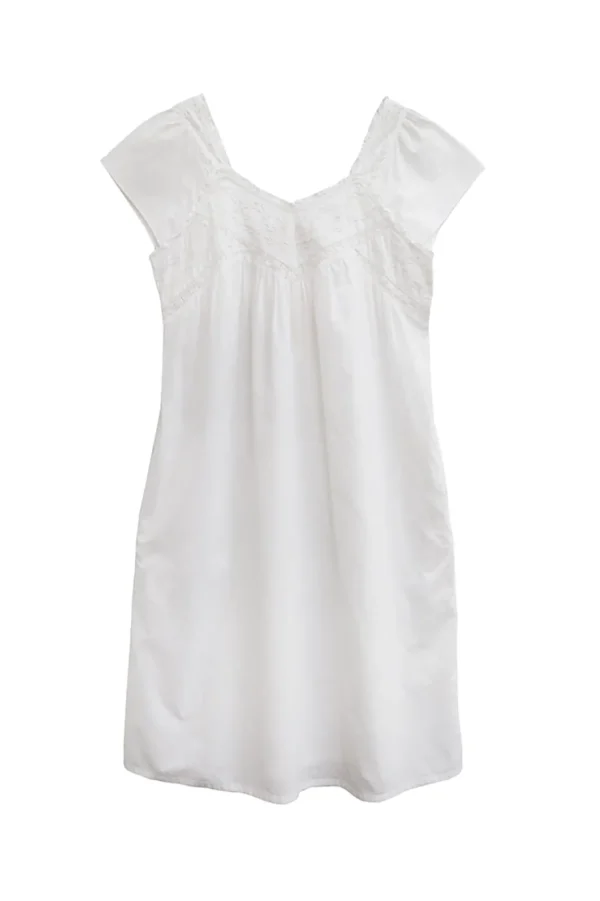 La Cera™ La Cera 100% Cotton Embroidered Sweetheart Chemise - Plus Size Cheap