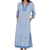 La Cera™ La Cera 100% Cotton Geo Printed Caftan Store