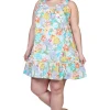 La Cera™ La Cera 100% Cotton Pastel Floral Print Chemise Fashion