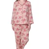 La Cera™ La Cera 3/4 Sleeve Cotton Pajama Set Peach Sale