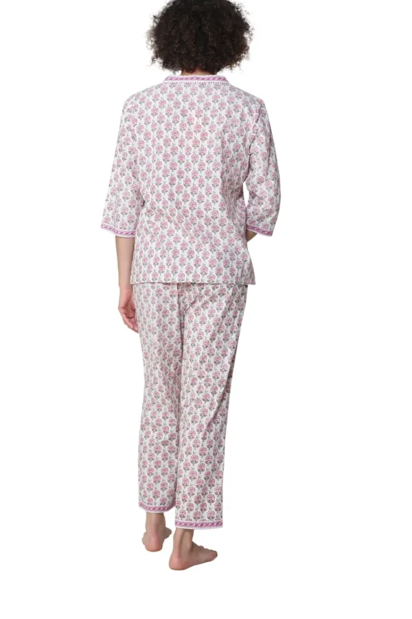 La Cera™ La Cera 3/4 Sleeve Pleat Front Capri Pajama Set Red Online