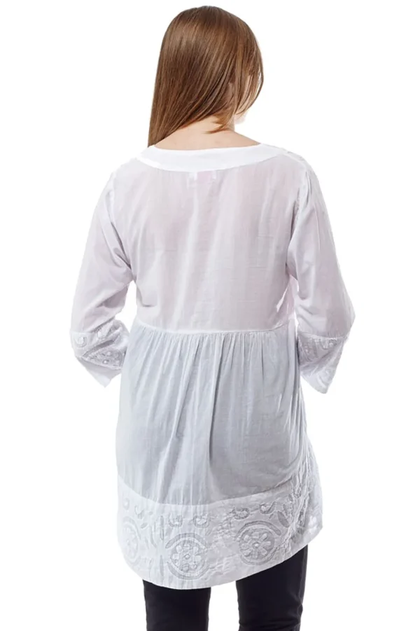 La Cera™ La Cera Applique Trimmed Tunic Top Outlet