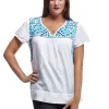 La Cera™ La Cera Cap Sleeve Hand Embroidered Top Sale