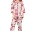 La Cera™ La Cera Cherry Blossom 3/4 Sleeve Cotton Pajama Set Discount