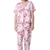 La Cera™ La Cera Cherry Blossom Floral Cotton Pajama Set Discount