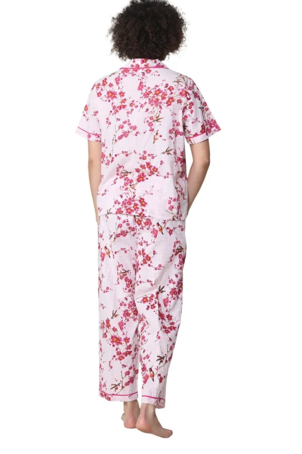 La Cera™ La Cera Cherry Blossom Floral Cotton Pajama Set Discount