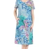 La Cera™ La Cera Cotton Floral Jersey Knit A-Line Dress Best