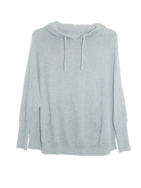 La Cera™ La Cera Drawstring Hooded Pullover Sweater - Plus Size Heather Grey Discount