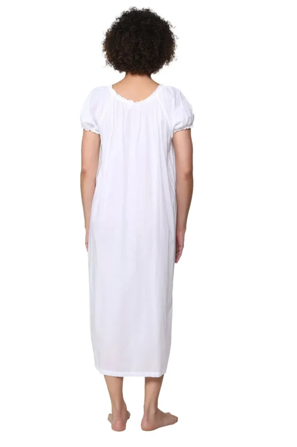 La Cera™ La Cera Embroidered Gathered Short Sleeve Gown Sale