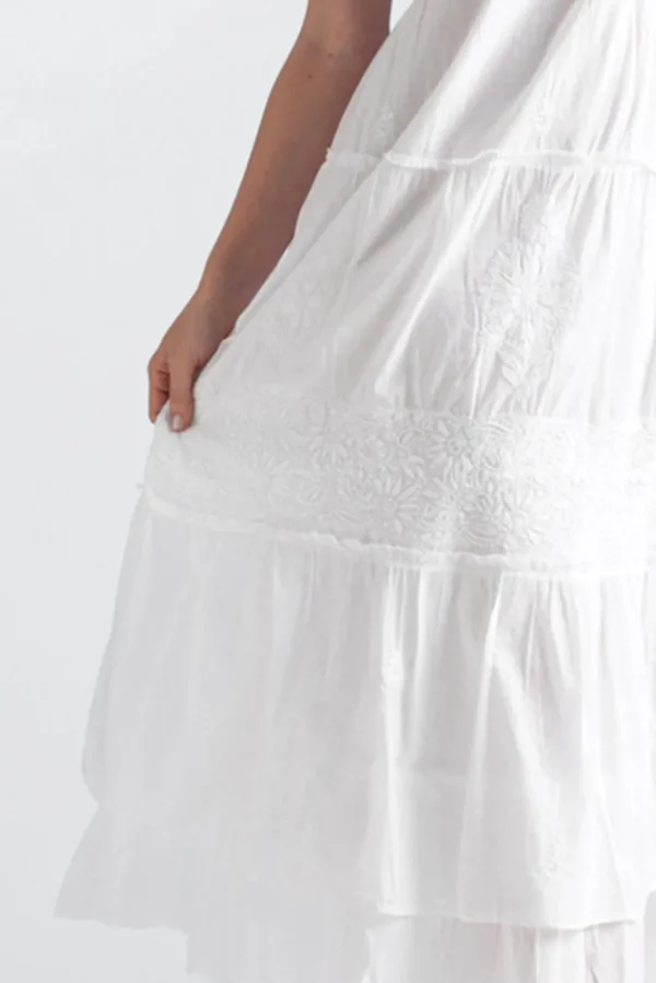 La Cera™ La Cera Embroidered Layered Short Sleeve Tiered Gown Best