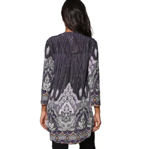 La Cera™ La Cera Empire Paisley Print Tunic Hot