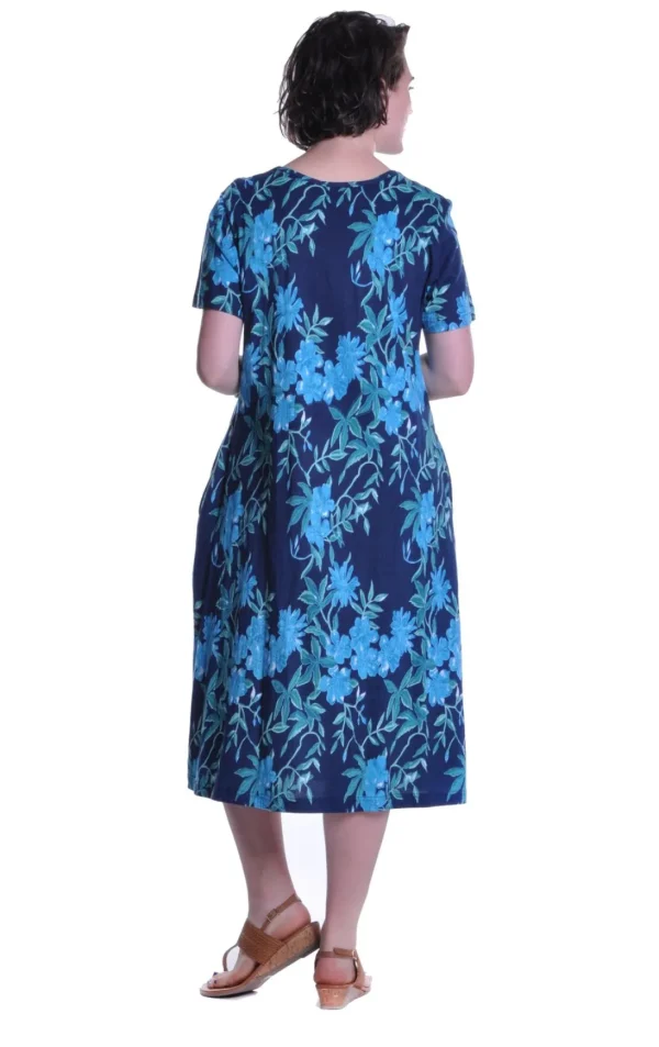 La Cera™ La Cera Floral Print A-Line Dress Navy Outlet