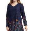 La Cera™ La Cera Floral Pullover Tunic Top Discount