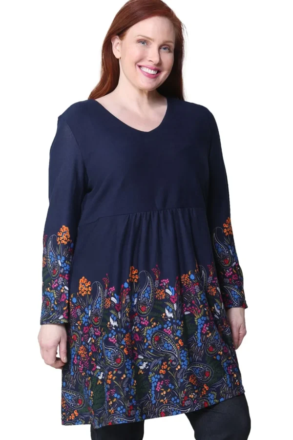 La Cera™ La Cera Floral Pullover Tunic Top - Plus Size Sale