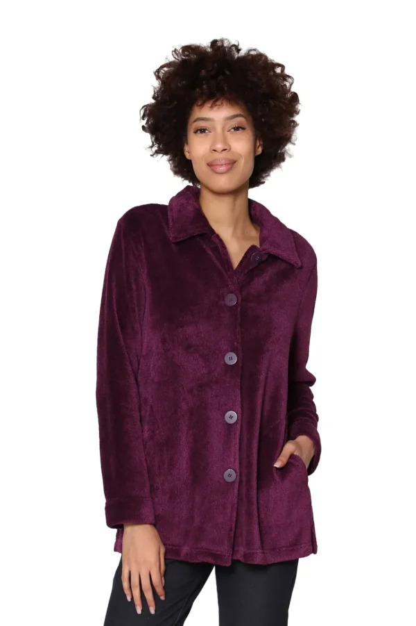 La Cera™ La Cera Heather Fleece Bed Jacket Discount