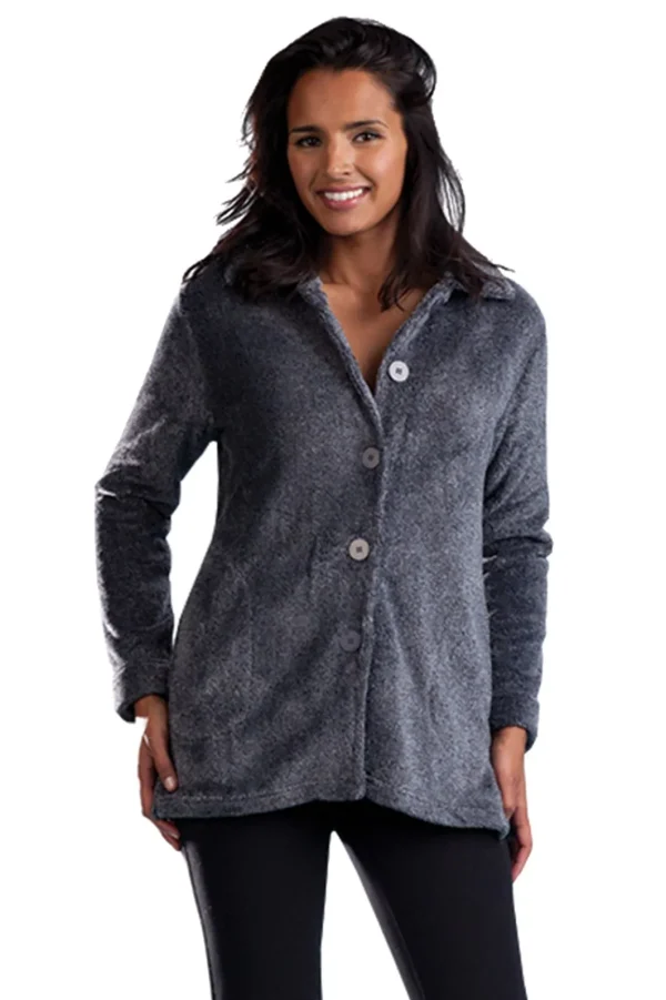 La Cera™ La Cera Heather Fleece Bed Jacket Discount