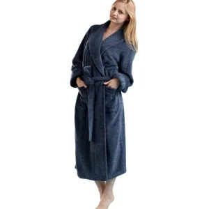 La Cera™ La Cera Heathered Fleece Long Robe Best