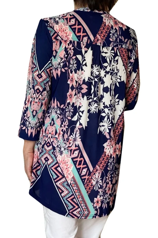 La Cera™ La Cera Key West Deco Print Tunic Best