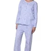 La Cera™ La Cera Lilac Floral Cotton Knit Pajama Set Flash Sale