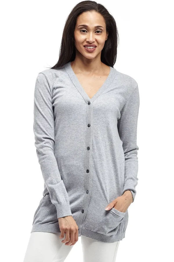 La Cera™ La Cera Long Sleeve Boyfriend Cardigan - Plus Size Discount