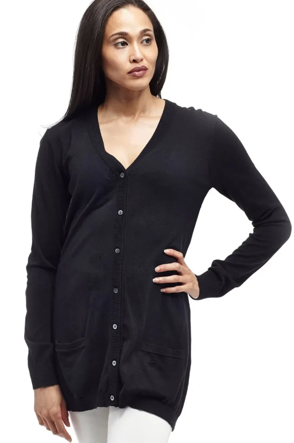 La Cera™ La Cera Long Sleeve Boyfriend Cardigan - Plus Size Discount