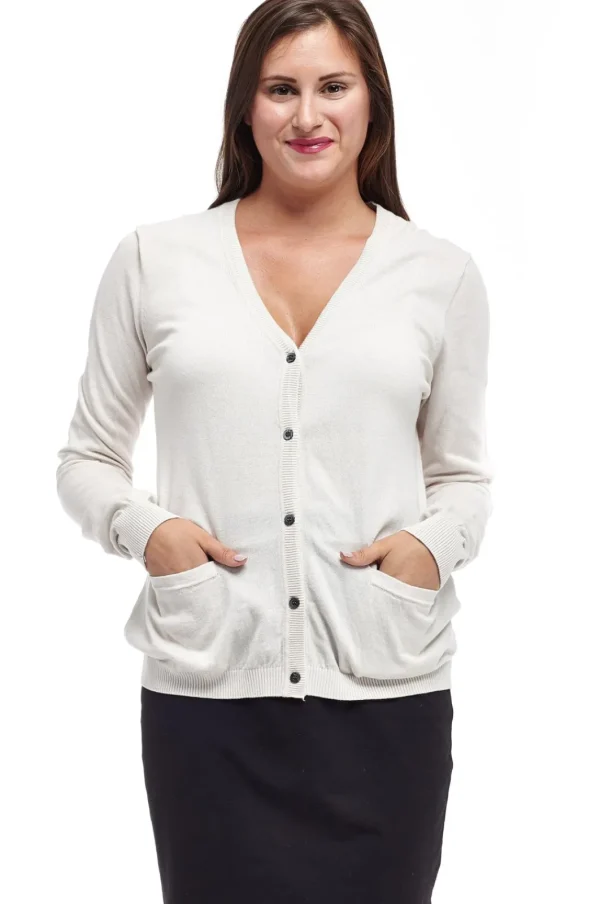 La Cera™ La Cera Long Sleeve Cardigan With Pockets - Plus Size Sale