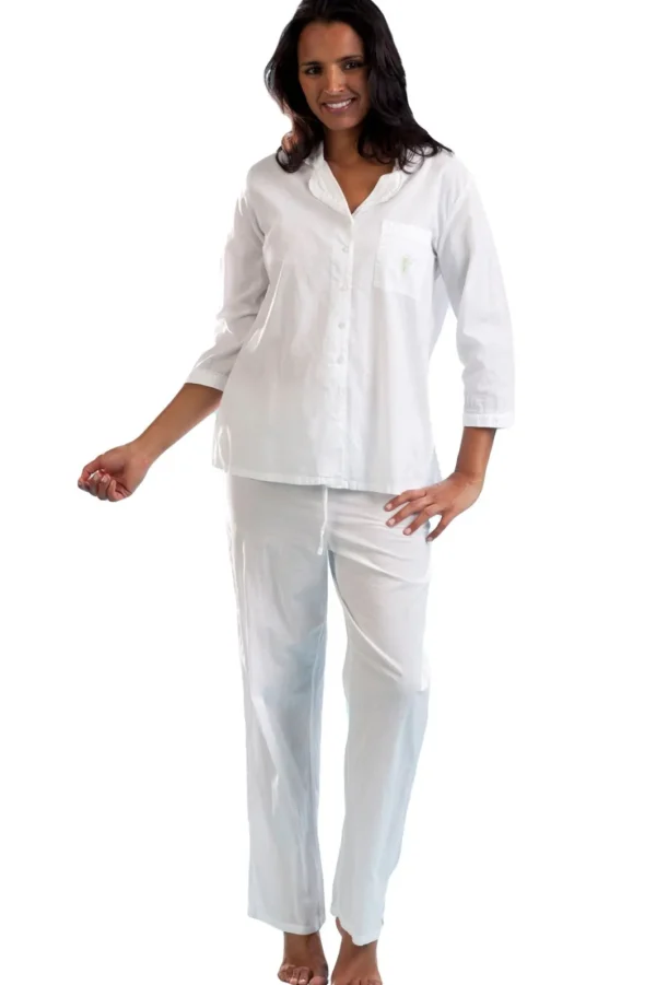 La Cera™ La Cera Long Sleeve Lace Trim Pajama Set Store