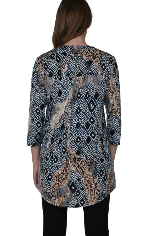 La Cera™ La Cera Malabar Batik Print Tunic Hot