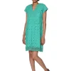 La Cera™ La Cera Medallion Lace Cap Sleeve Dress Best