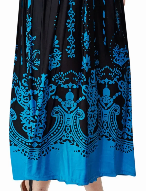 La Cera™ La Cera Paisley Border Print Sleeveless Printed Maxi Dress Cheap