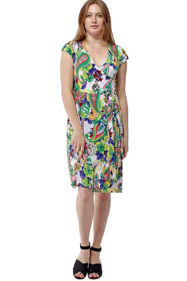 La Cera™ La Cera Paisley Floral Print Sleeveless Dress Multicolor Best Sale